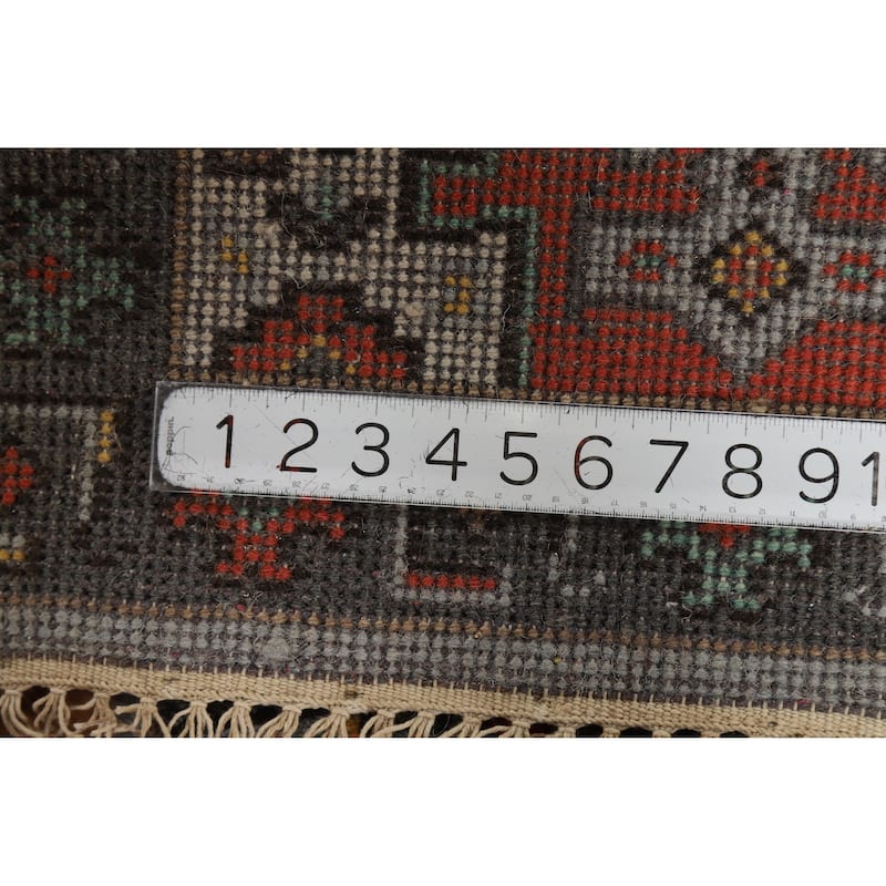 Orange Viss Oriental Foyer Rug Handmade Wool Carpet - 2'0" x 3'0"