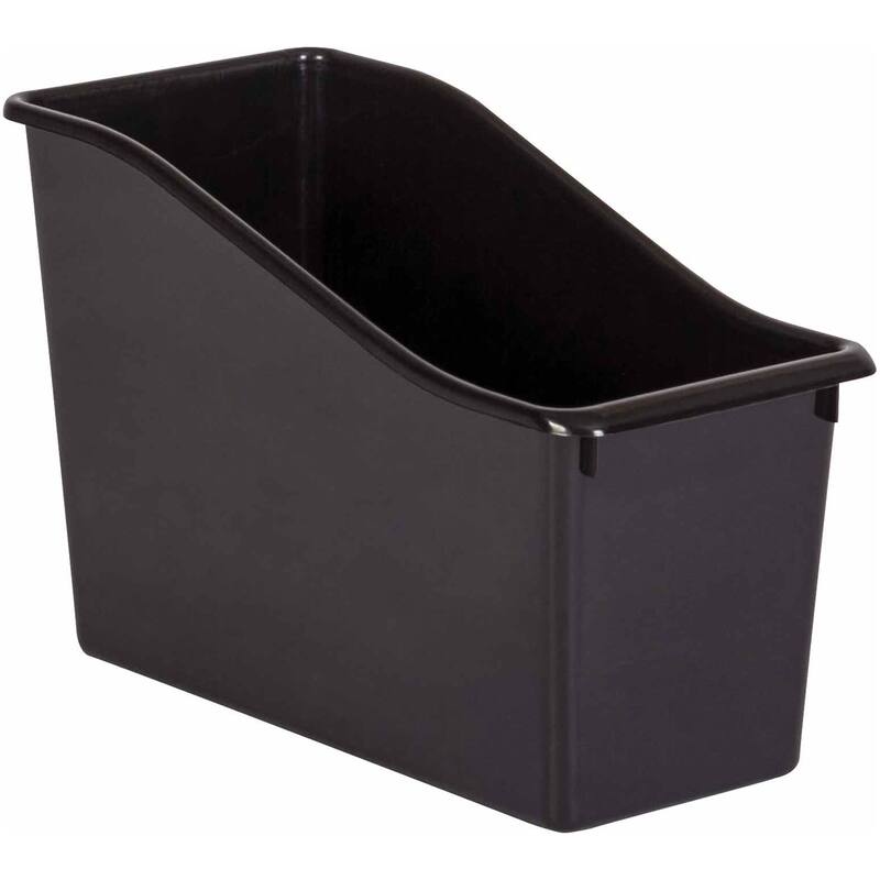 Teacher Created Resources Black Plastic Book Bin, Pack of 6
