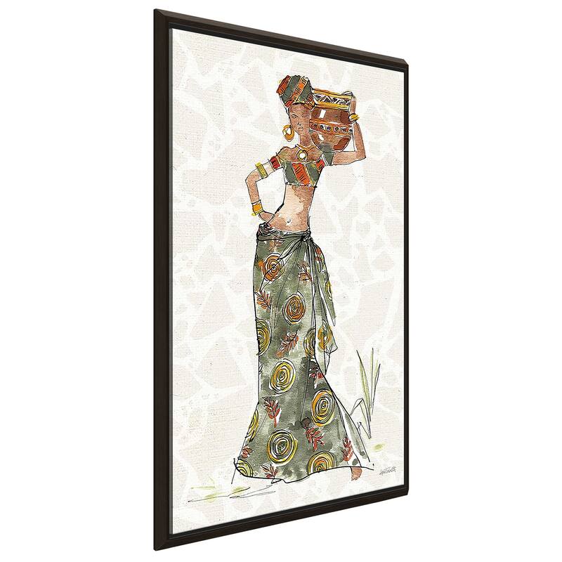 "African Flair VIII" Print on Floating Canvas