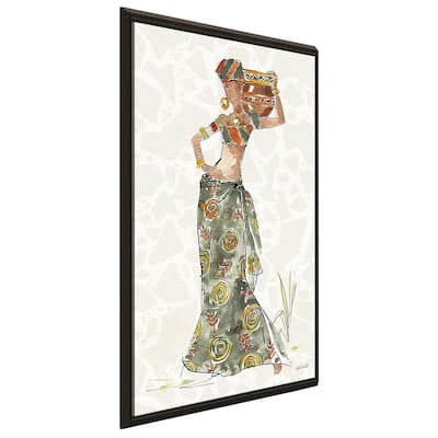 "African Flair VIII" Print on Floating Canvas