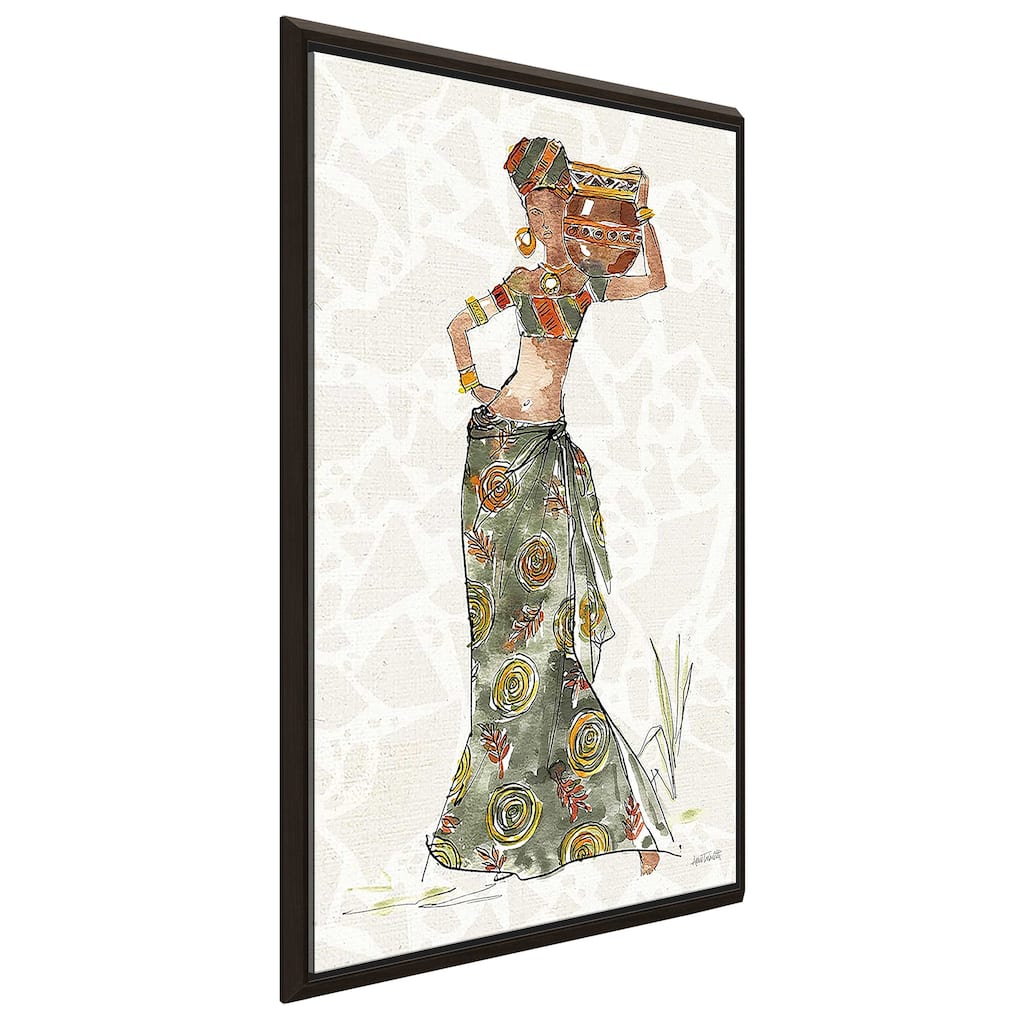 "African Flair VIII" Print on Floating Canvas