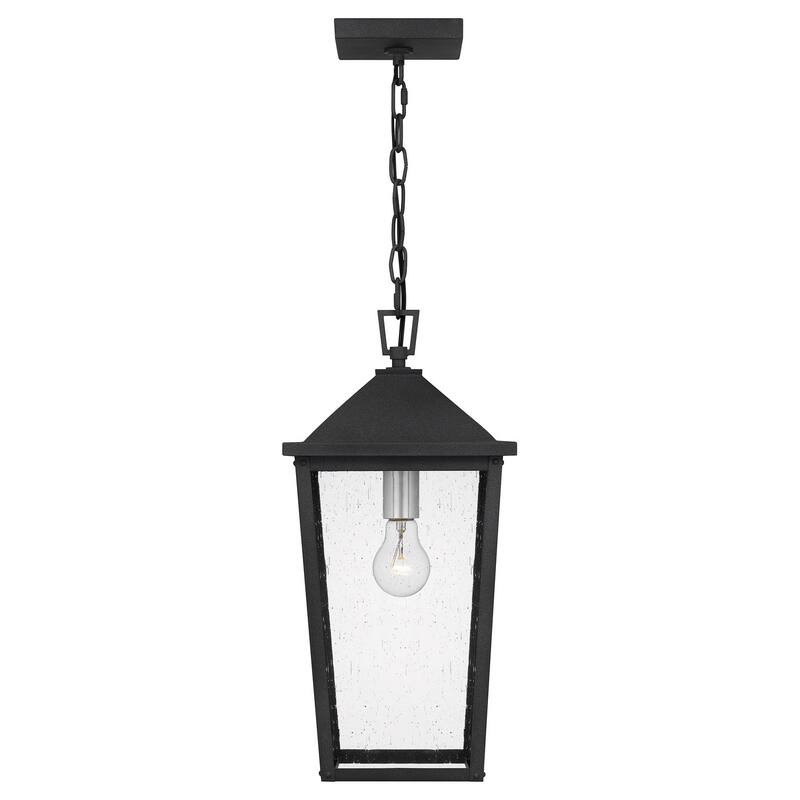 Mottled Black One Light Mini Pendant from the Stoneleigh Collection