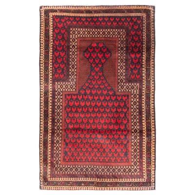 Teimani Red Rug 2'9" x 4'6" - 2'9 x 4'6