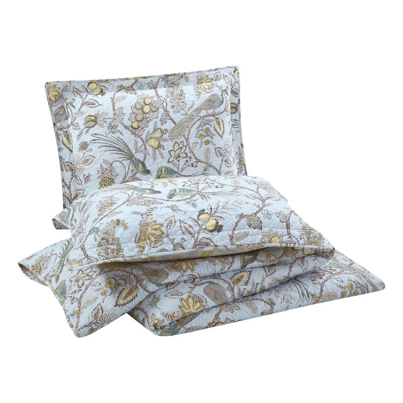 Spartina 449 Sugar Mill Peacock 3-Piece Cotton Reversible Quilt Set