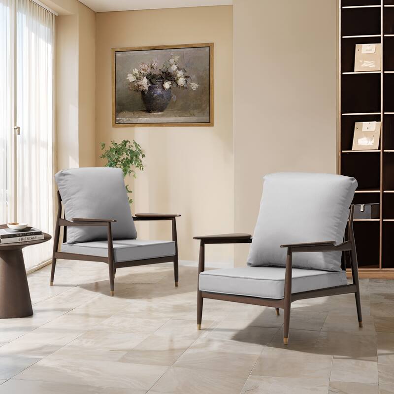 22 x 21 in Outdoor Patio Deep Seat Cushions Set Water Resistant