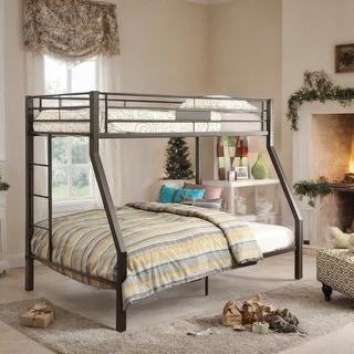 Twin/Full Bunk Bed with 20+20 Slat System & Built-in Ladder
