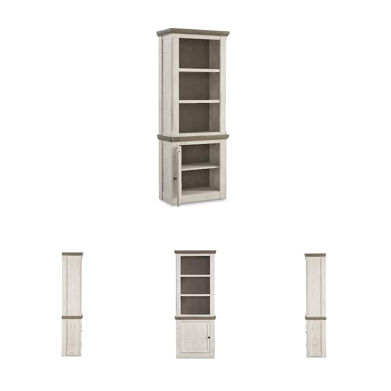 Havalance Left Pier Cabinet, White/Brown - 7'9" x 9'9"
