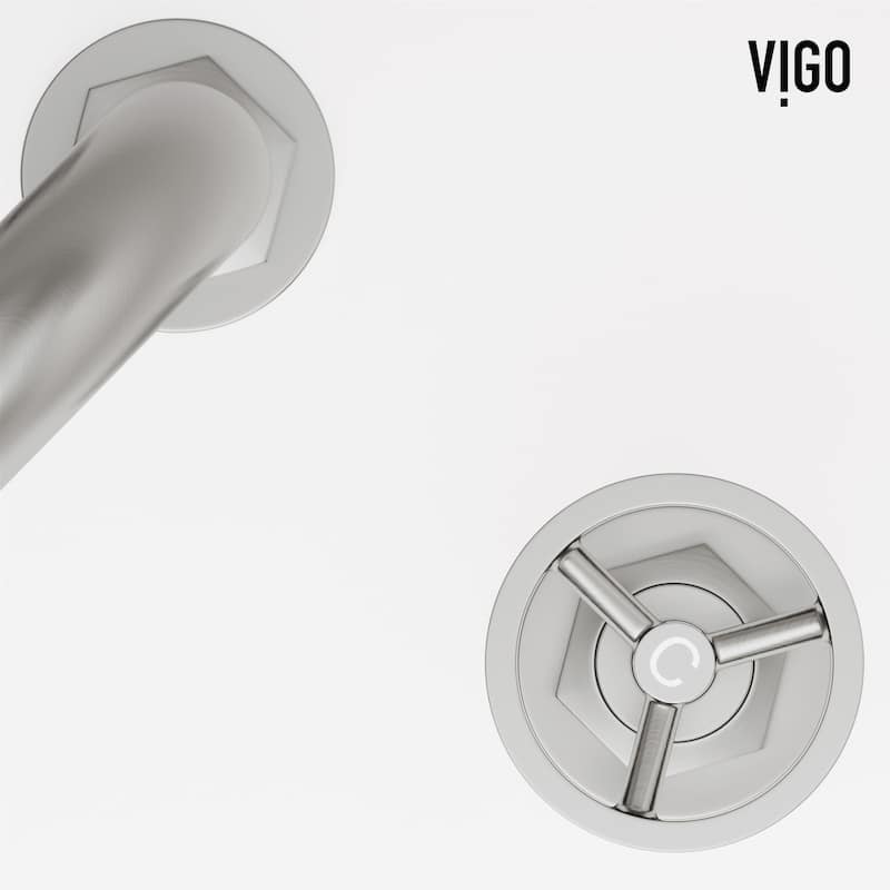 Vigo VG01305 Hart 1.2 GPM 8" H Double Handle Widespread Bathroom
