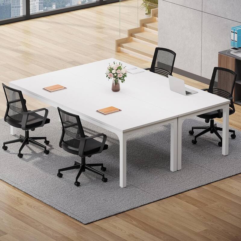 78.74" Large Rectangle Conference Table/Desk, Modern Seminar Meeting Table, Business Tables for Boardroom & Office
