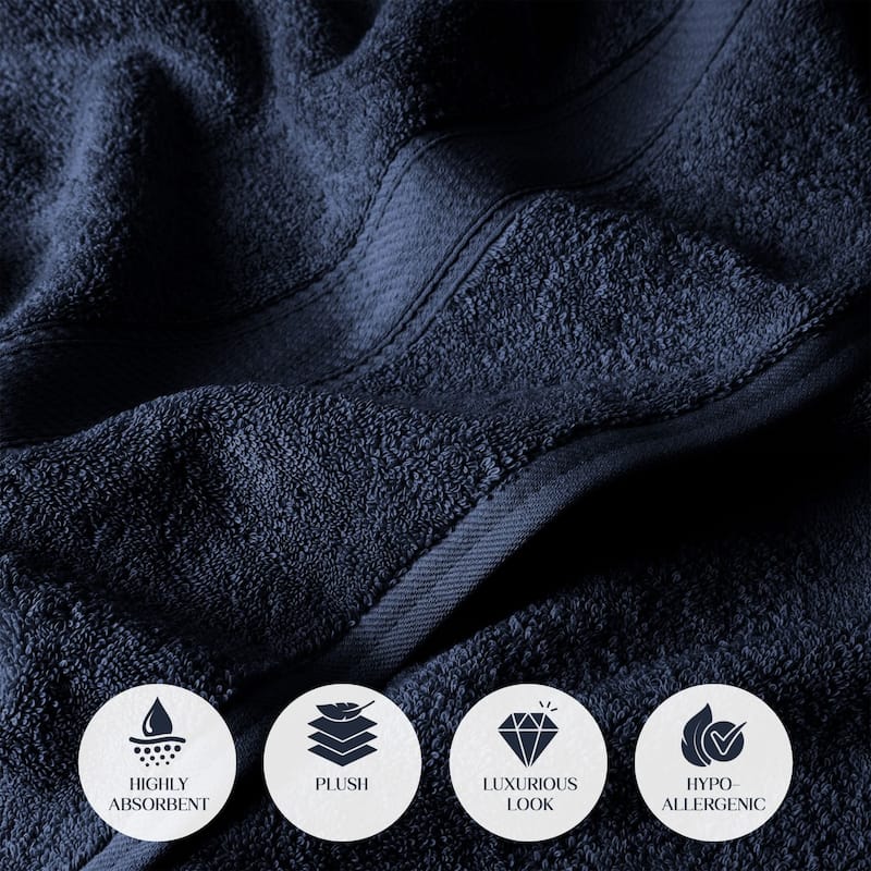 Blue Nile Mills Luxury 2-Piece Egyptian Cotton Bath Sheet Set, Thick Absorbent Oversized Bathroom Towels