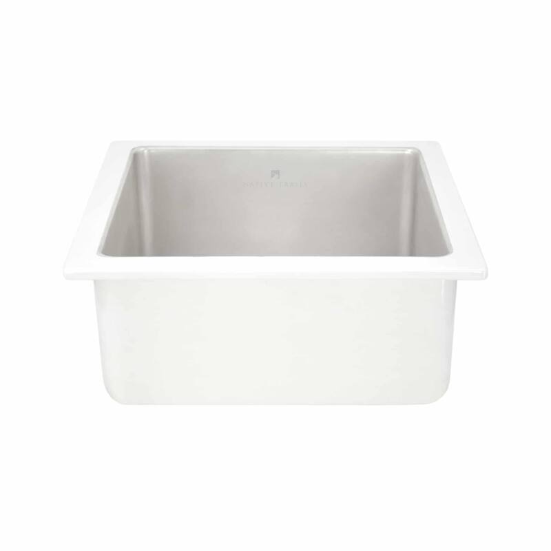Reveler Fireclay Undermount Bar Sink - 15.75" x 15.75" x 7.5"