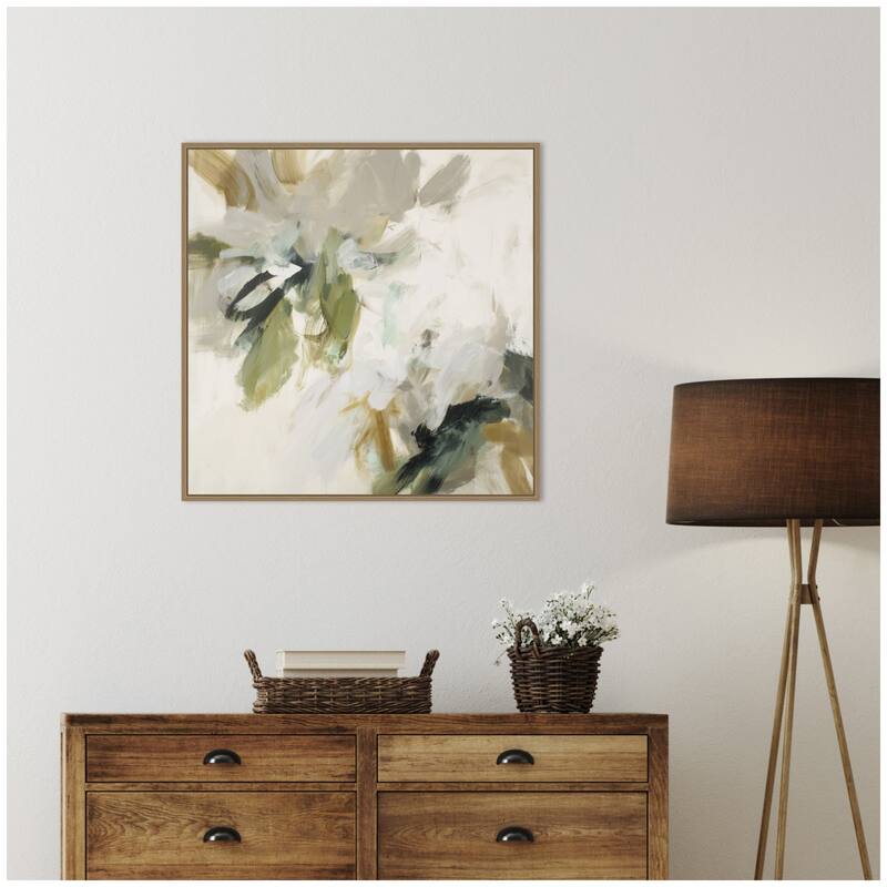 Kate and Laurel Organic Study by Amy Lighthall Framed Canvas Wall Art Print