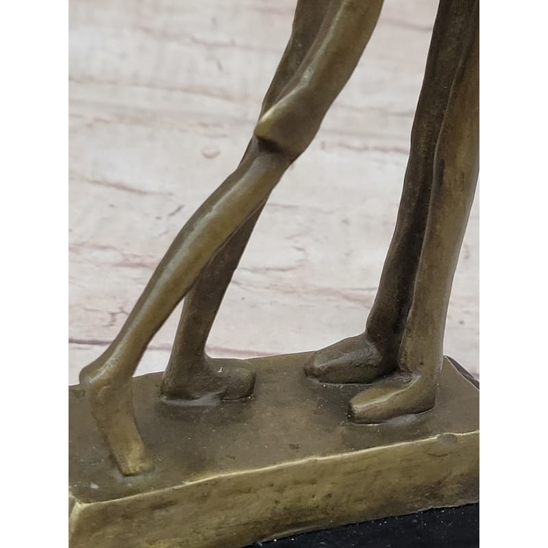 Lovers Romantic Kiss Under Umbrella Abstract Bronze Sculpture Figurine Original Art