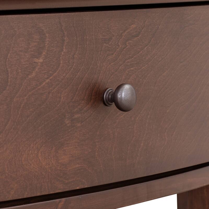 Modern Curved Console Table Sofa Table with 3 drawers and 1 Shelf for Hallway, Entryway, Living Room