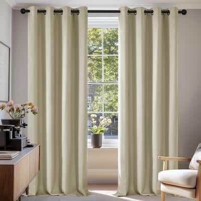 Deconovo Grommet Living Room Room Darkening Curtains (2 Panel)