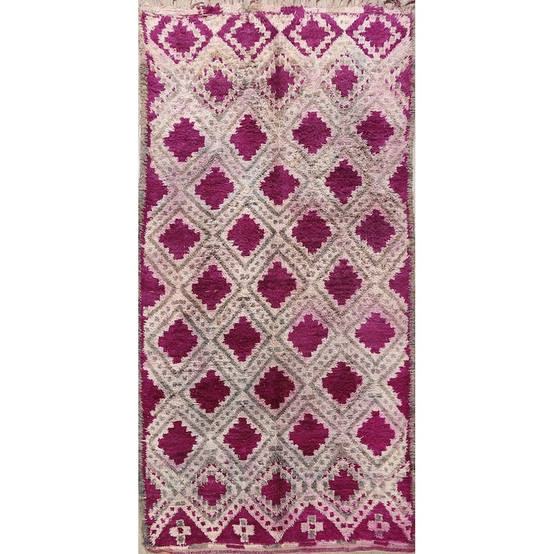 Tribal Moroccan Oriental Home Decor Area Rug Wool Hand-knotted Carpet - 5'11" x 10'10"