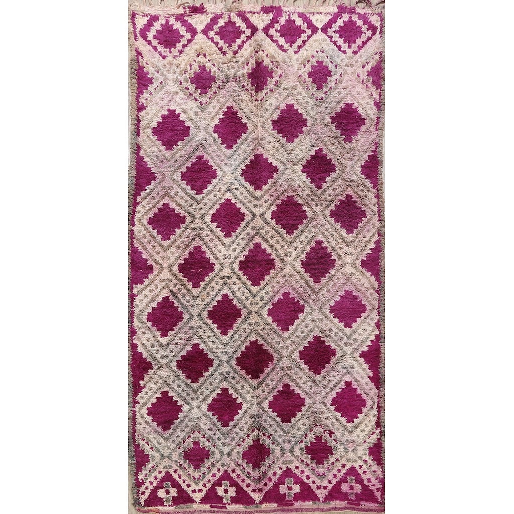 Tribal Moroccan Oriental Home Decor Area Rug Wool Hand-knotted Carpet - 5'11" x 10'10"