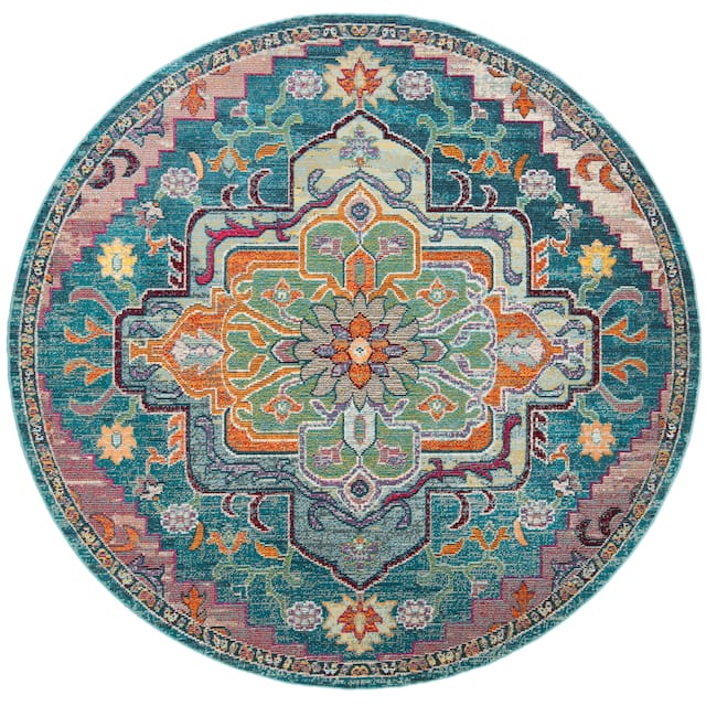 SAFAVIEH Crystal Floretta Vintage Boho Medallion Rug