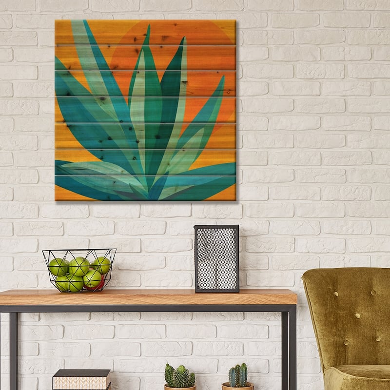 West Coast Sunset Print On Wood by Modern Tropical - Multi-Color