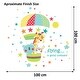 preview thumbnail 4 of 2, Walplus Animals Travelling in Hot Air Balloon Wall Sticker Art Decal