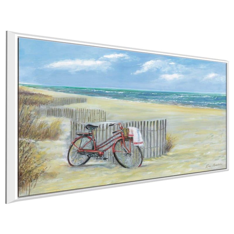 "Bike to the Beach" by Ruane Manning Print on Floating Canvas