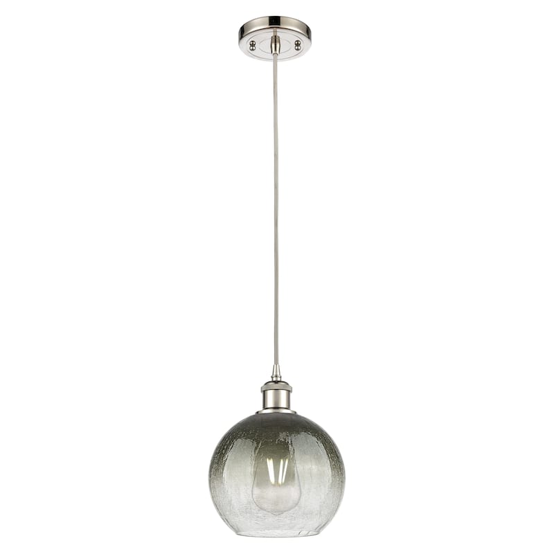 Innovations Lighting Endless Possibilities Ballston - Brookhaven Globe - 1 Light 8" Cord Hung Mini Pendant - Slate/Polished Nickel