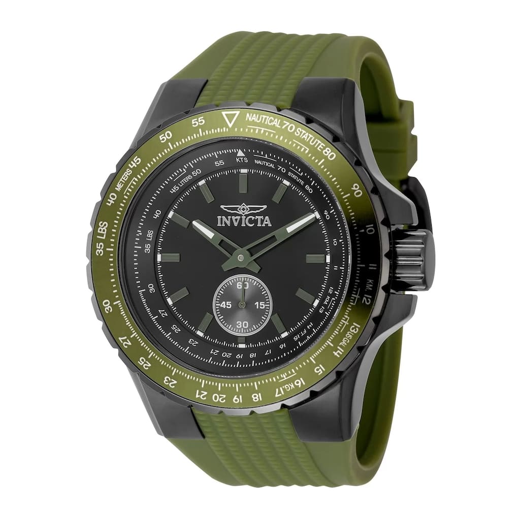 Invicta Men's 49311 Aviator Quartz Multifunction Black Dial Watch
