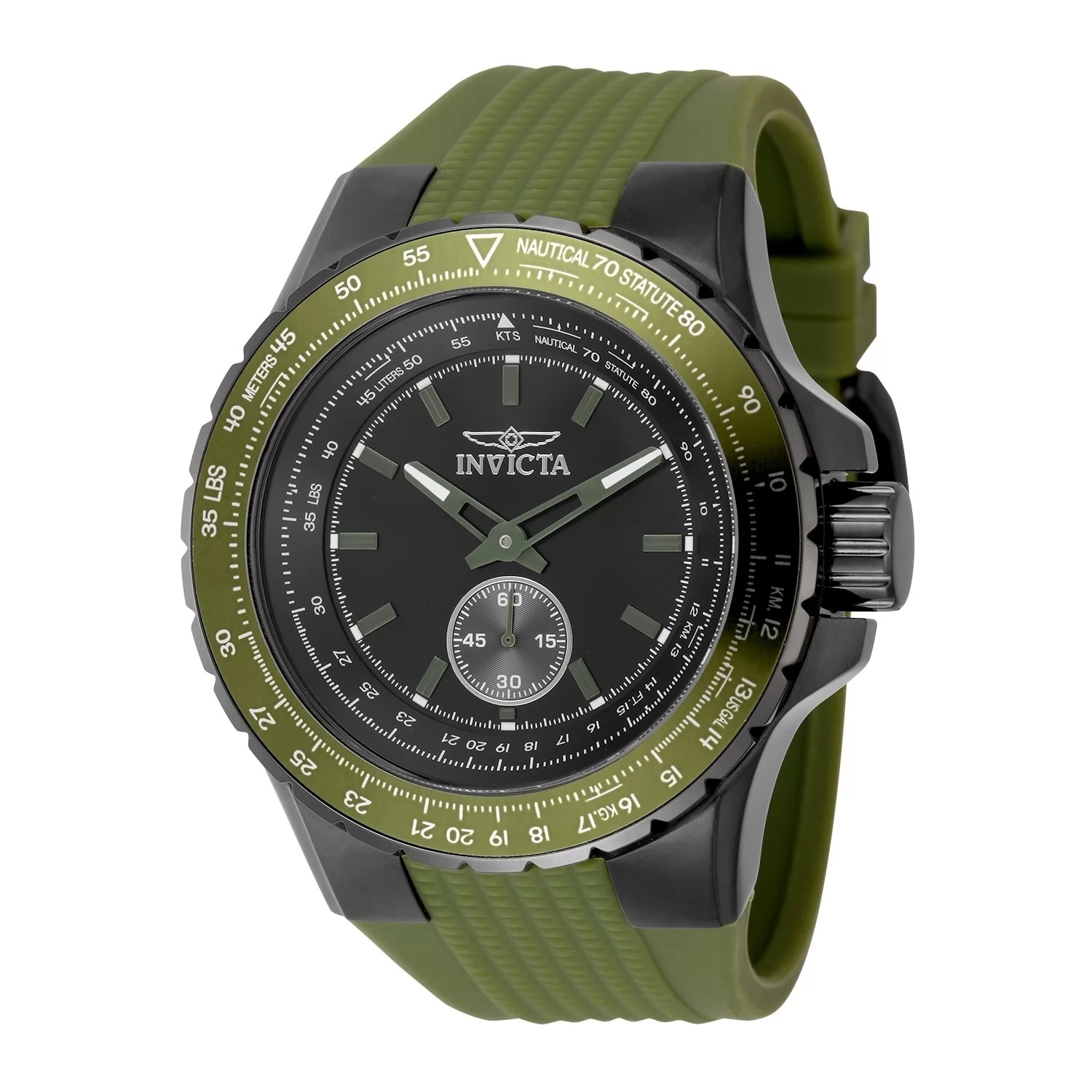 Invicta Men's 49311 Aviator Quartz Multifunction Black Dial Watch