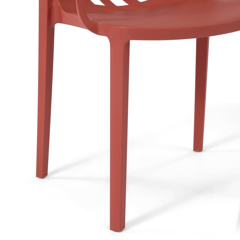 Frond and Form Outdoor Patio Stacking Dining Armchair (Set of 2)