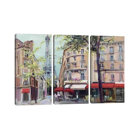 iCanvas "Springtime in Paris" by Marilyn Hageman 3-Piece Canvas Wall Art Set