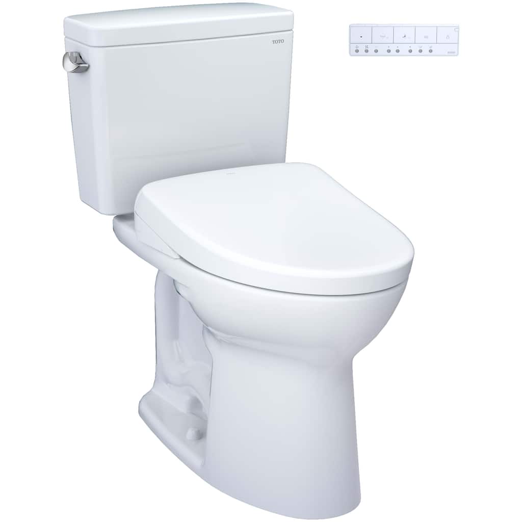 Toto MW7764736CEFG#01 Drake 1.28 GPF Two Piece Elongated Chair Height Toilet