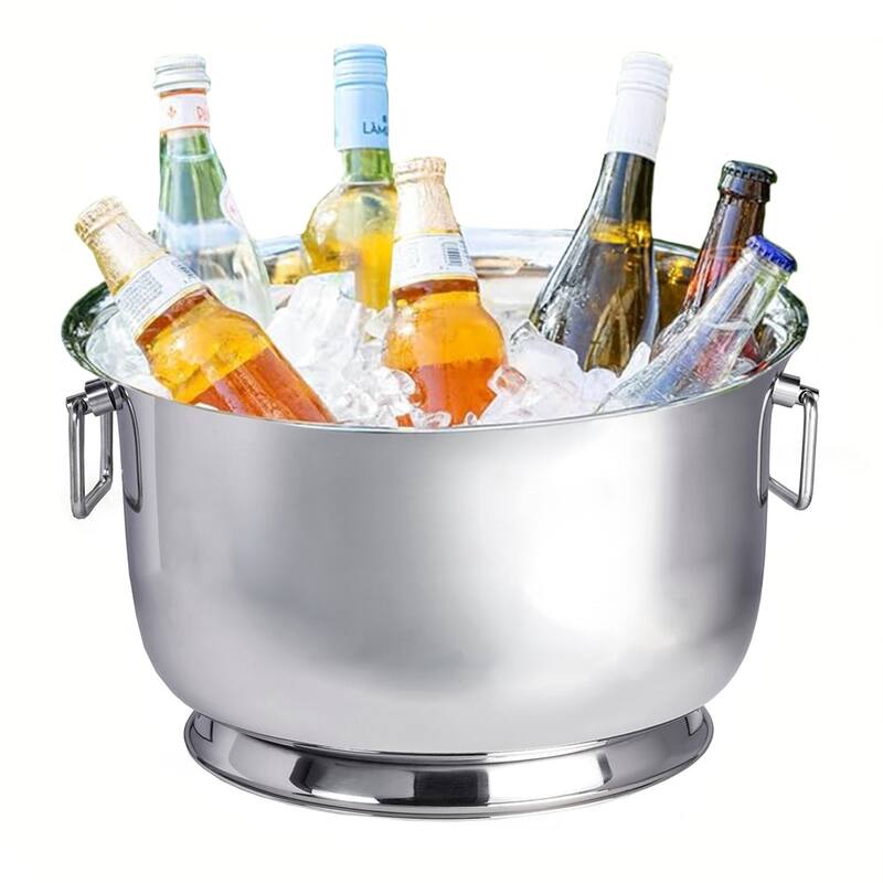 Sol Living Stainless Steel Beverage Tub for Parties Ice Bucket