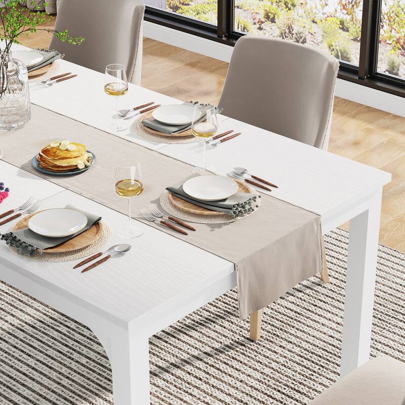 71" Modern Dining Table for 6-8, Kitchen Table for Dining Room - 70.87" L x 31.50" W x 29.53" H