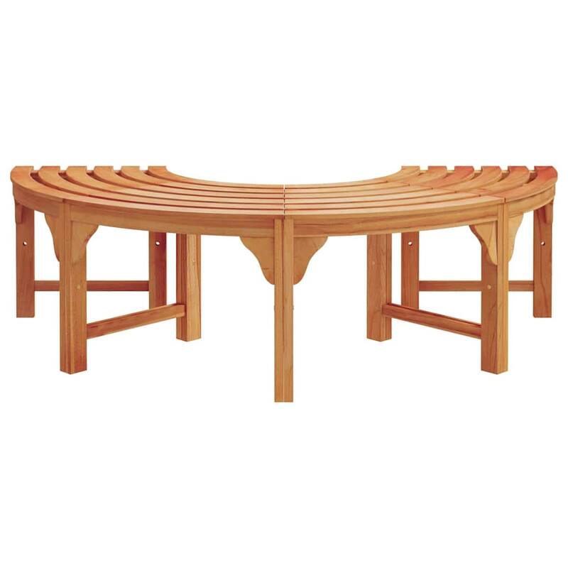 vidaXL Tree Bench Outdoor Patio Wooden Bench for Backyard Porch Park Wood