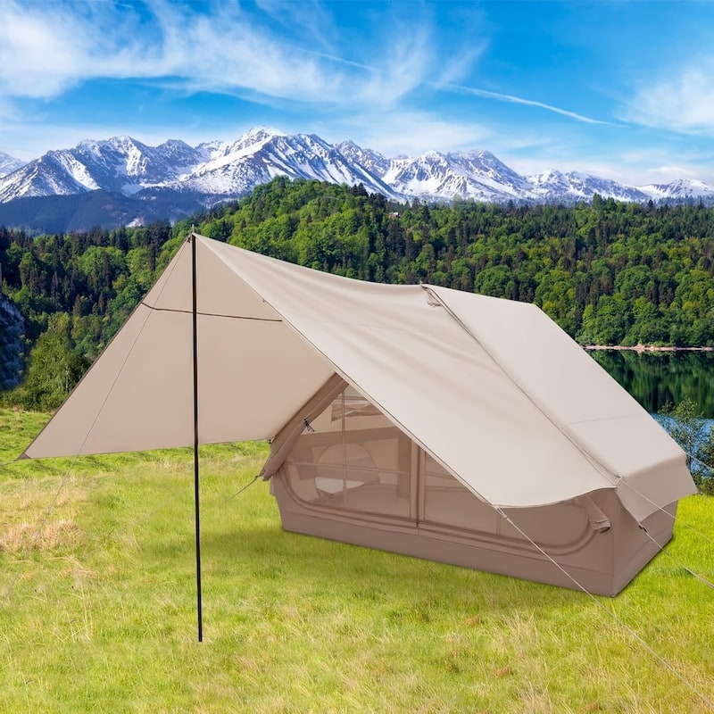Inflatable Tent for Camping Blow Up Tents with Pump for 4-6 Person
