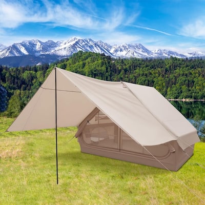 Inflatable Tent for Camping Blow Up Tents with Pump for 4-6 Person