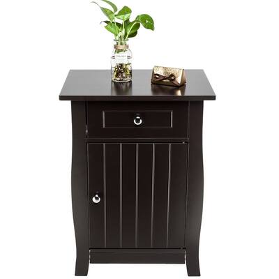 Single Door Bedside Cabinet with A Drawer