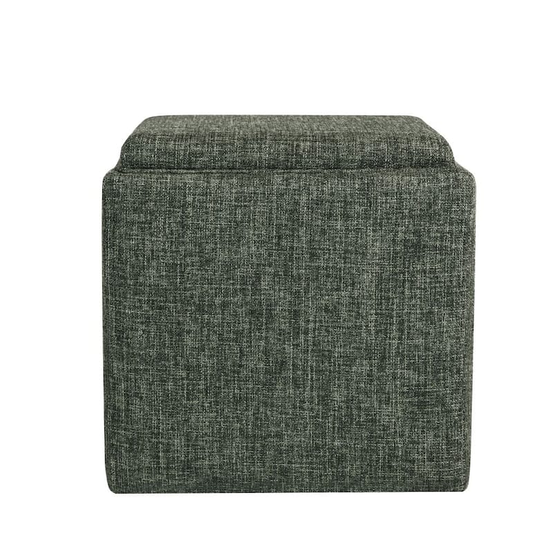 HomePop Storage Ottoman with Tray Top