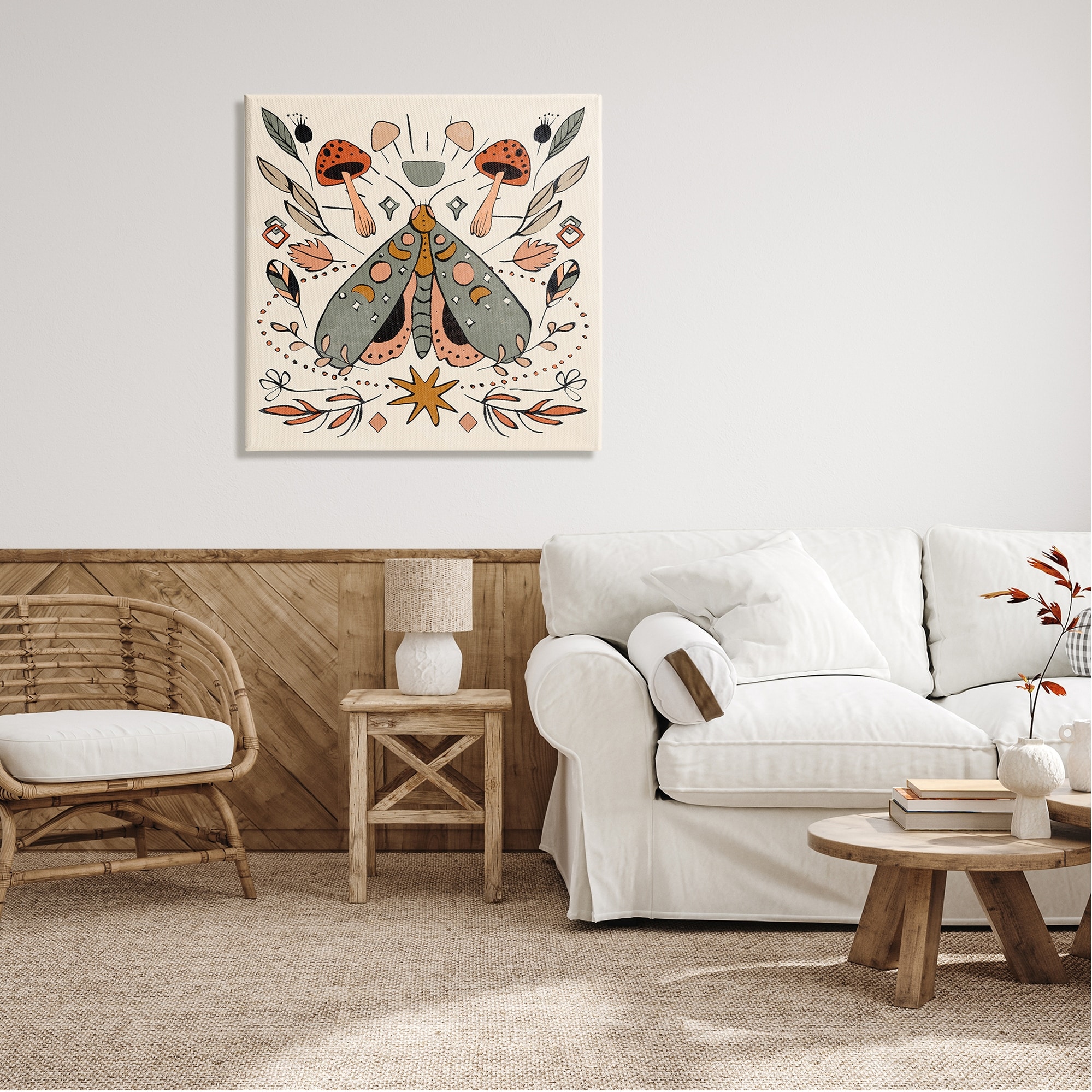 Stupell Cottagecore Botanicals Pattern Canvas Wall Art Design by