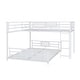 preview thumbnail 8 of 12, Contemporary Design Metal Bunk Bed with Ladder and Guardrails, Twin over Full Size, White