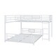 preview thumbnail 8 of 12, Elegant Twin over Full Size L-Shaped Metal Bunk Bed Solid Safety Guardrail Bed, No Box Spring Required