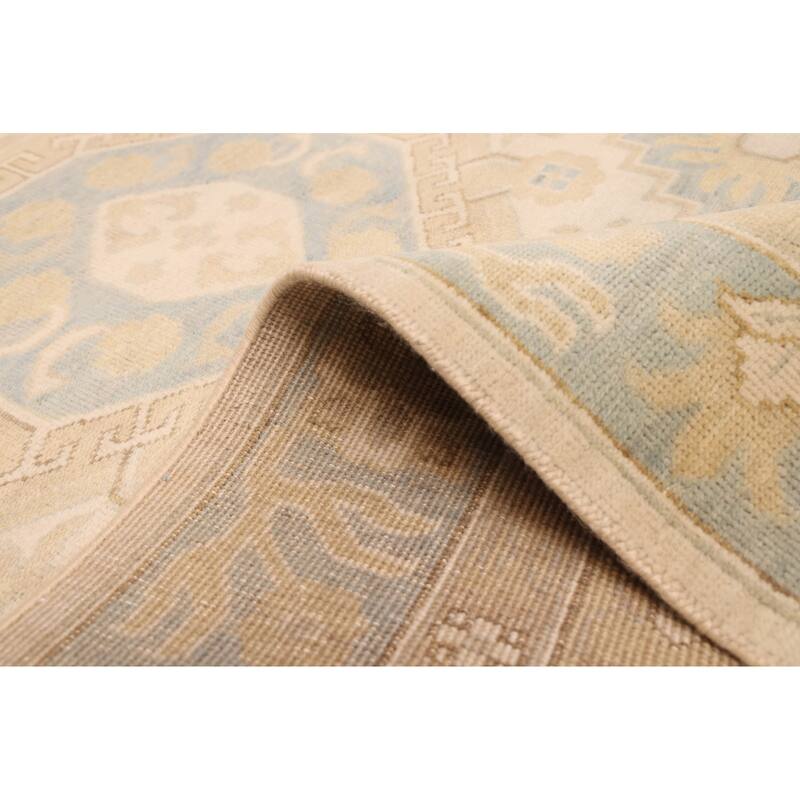 ECARPETGALLERY Hand-knotted Jules Serapi Light Khaki Wool Rug - 8'11 x 11'11