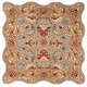 preview thumbnail 7 of 39, SAFAVIEH Handmade Heritage Traditional Blue/ Beige Wool Area Rug 6' Scallop Square - Blue/Beige - Square