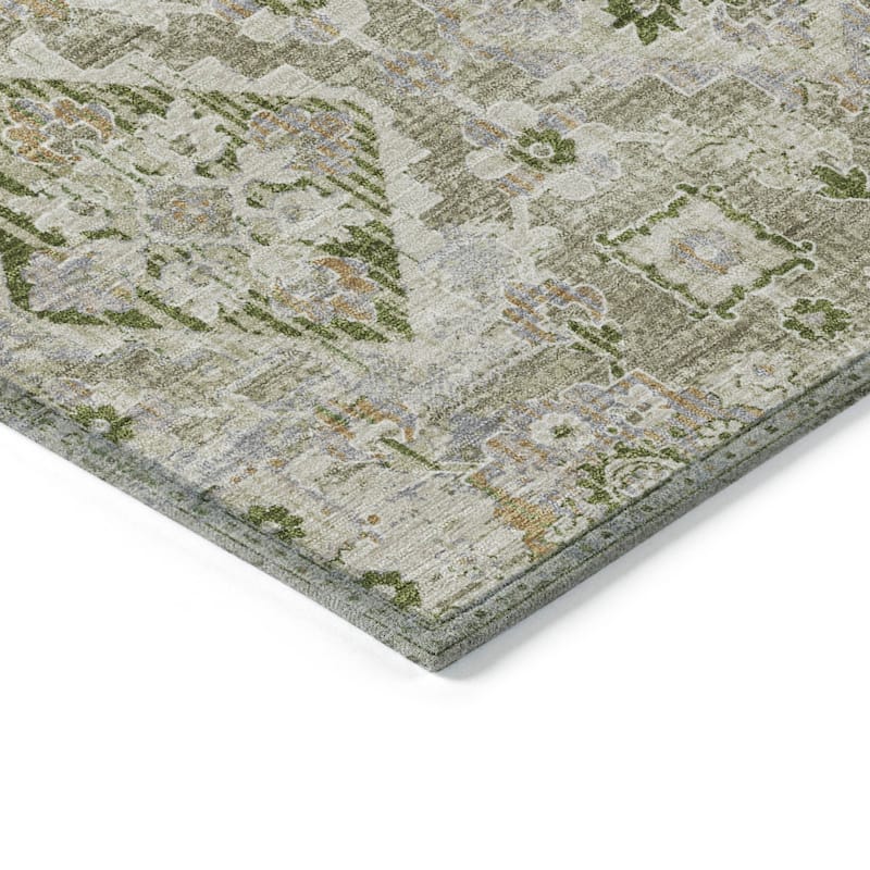 HomeRoots Floral Medallion Traditional Rectangle Outdoor Rug