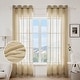 preview thumbnail 26 of 29, Deconovo Bedroom Crepe Solid Sheer Voile Curtain (2 Panels) 52*96 Inches - Khaki