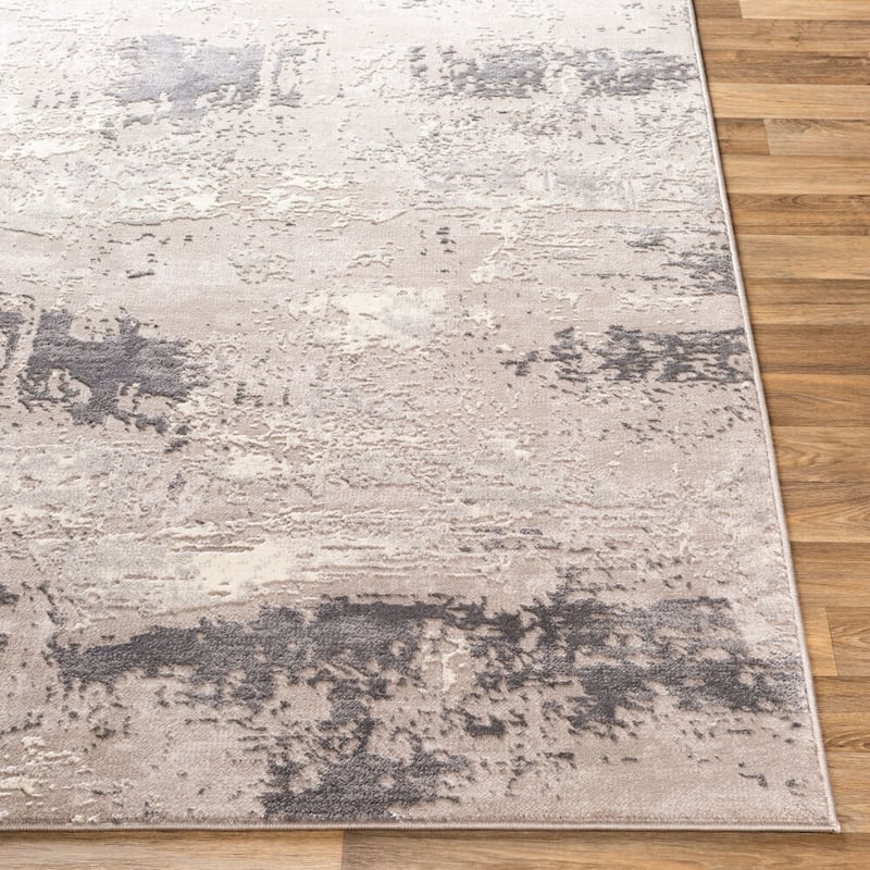Livabliss Cinza Abstract Industrial Area Rug