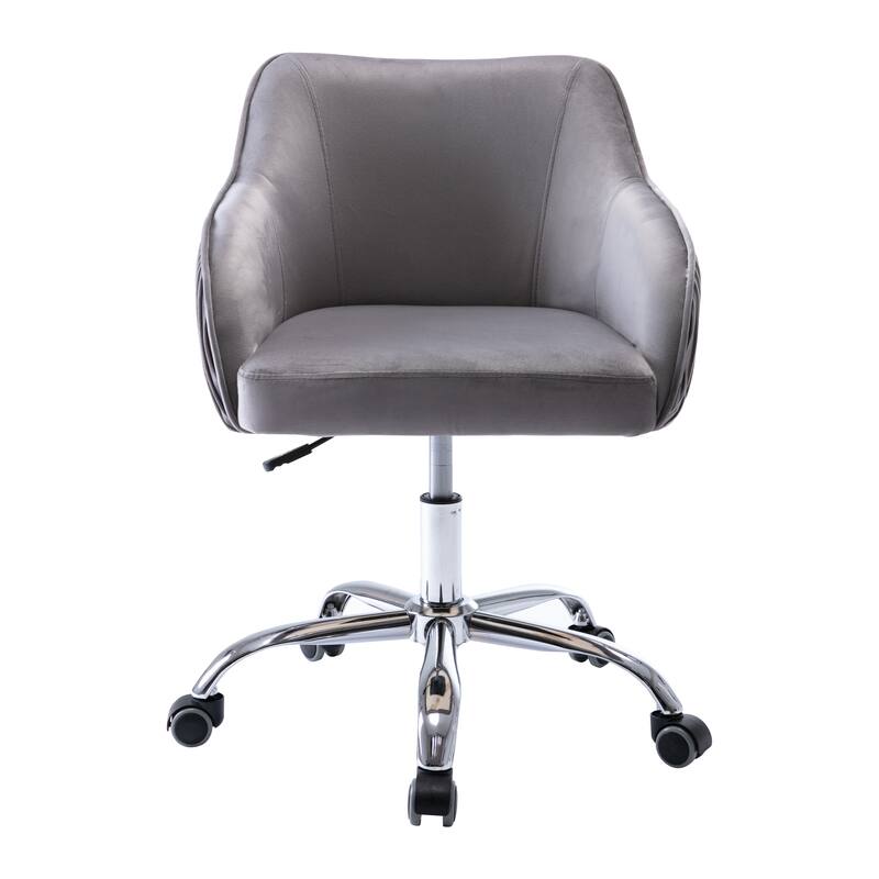 Corvus Braff Velvet Upholstered Adjustable Ergonomic Office Chair