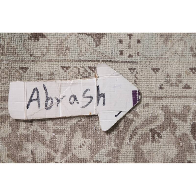 Hand Knotted Oriental 100% Wool Carpet Traditional Floral Beige & Ivories Kashan Area Rug - 12' 5'' X 9' 5''