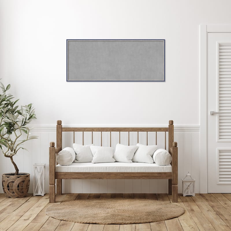 Amanti Art Theo Blue Narrow Framed Magnetic Board