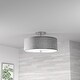 preview thumbnail 2 of 2, 3LT Incandescent Semi-Flush PC w/ Grey Shade